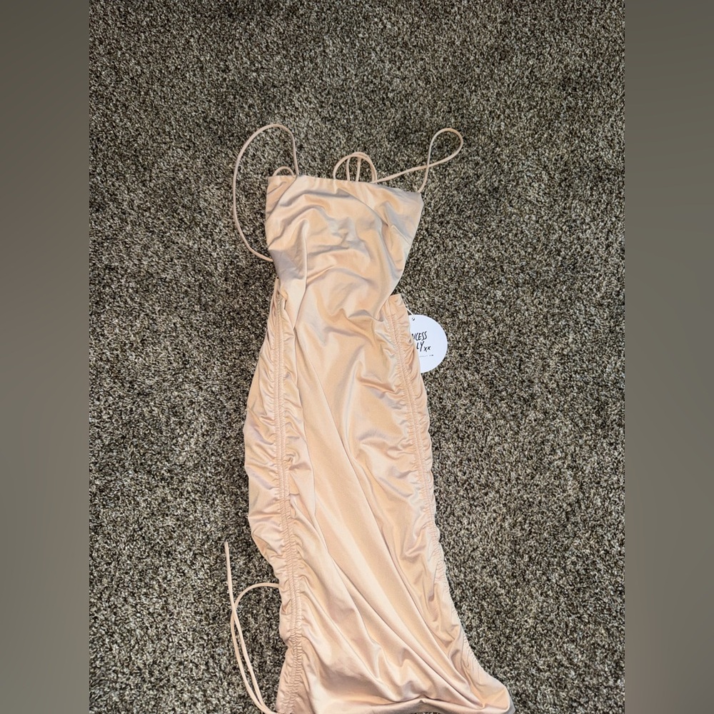 Princess Polly Blush Ruched Dress‎ going out dress fun nude dress